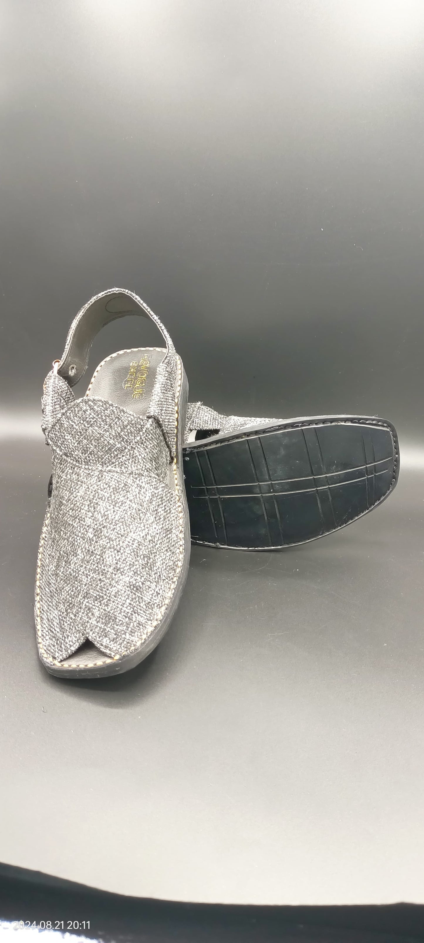 Peshawari Chappal Dark Grey